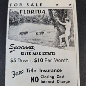 1962 Suwannee River Park Estates Lots Live Oak FL Investment Vintage Print Ad‎
